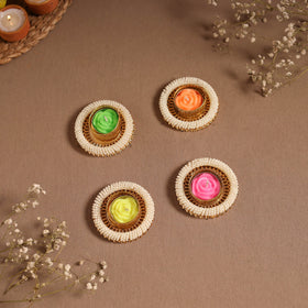 Bead work tealight candle holder (set of 4) 04 - handcrafted