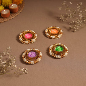 Bead work tealight candle holder (set of 4) 13 - handcrafted