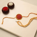 Beads & Thread Embroidered Reusable Rakhi