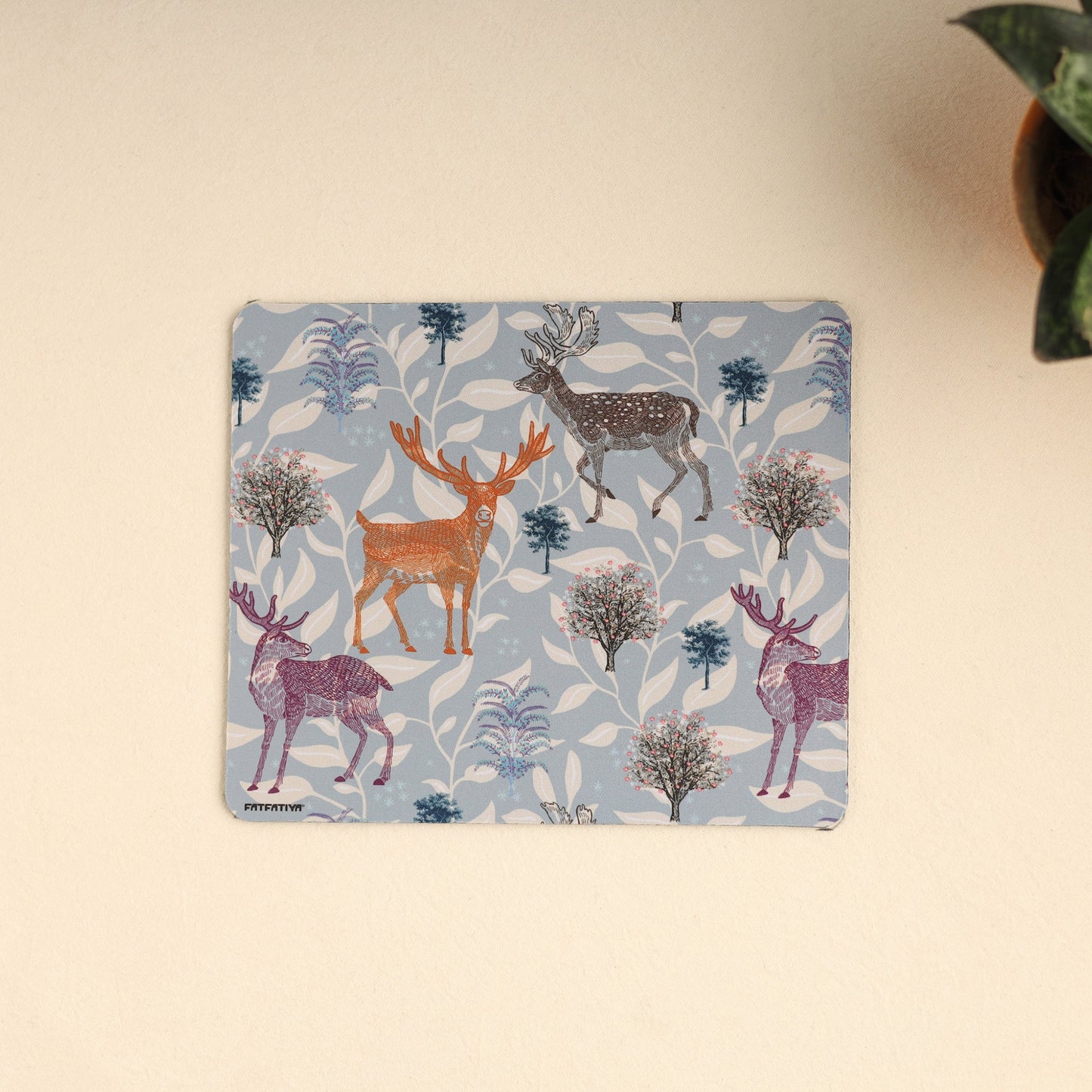 Beautiful Printed Deer Motif Table Mouse Pad 