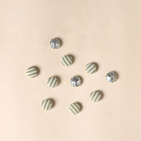  Beige Handmade Fabric Button Small at iTokri