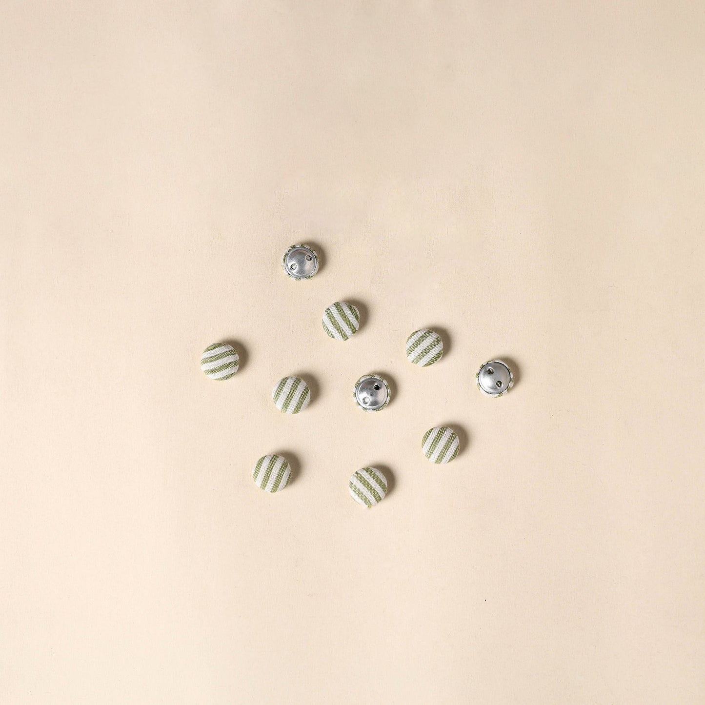  Beige Handmade Fabric Button Small at iTokri