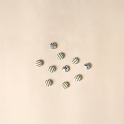  Beige Handmade Fabric Button Small at iTokri