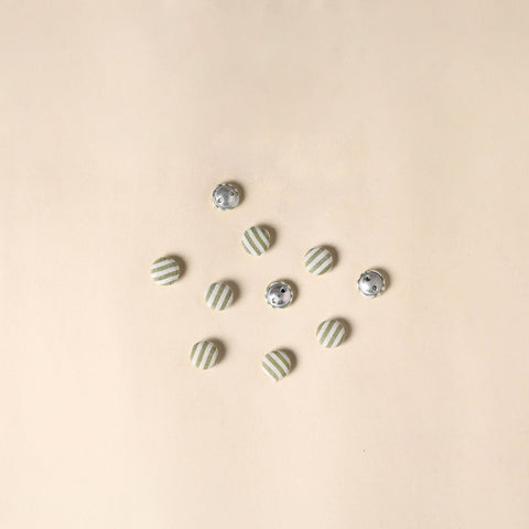  Beige Handmade Fabric Button Small at iTokri