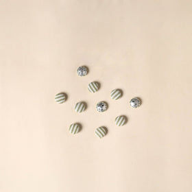  Beige Handmade Fabric Button Small at iTokri