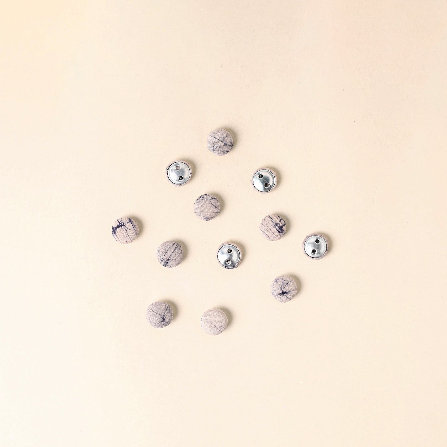  Beige Handmade Fabric Button Small at iTokri