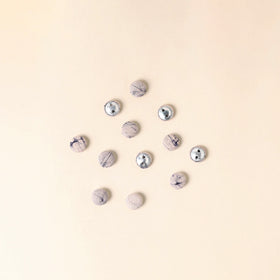  Beige Handmade Fabric Button Small at iTokri