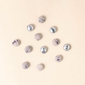 Beige Handmade Fabric Button Small at iTokri