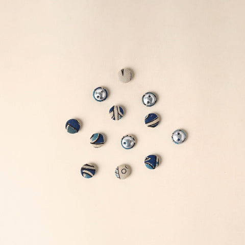  Beige Handmade Fabric Button Small at iTokri