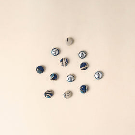  Beige Handmade Fabric Button Small at iTokri