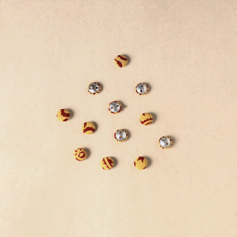 1.5cm handmade fabric small button (set of 12) 11