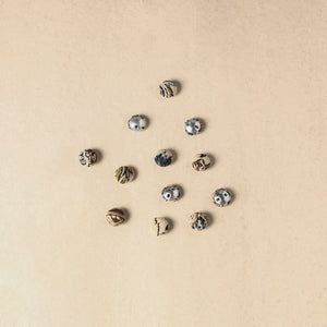 1.5cm handmade fabric small button (set of 12) 23