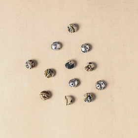 1.5cm handmade fabric small button (set of 12) 23