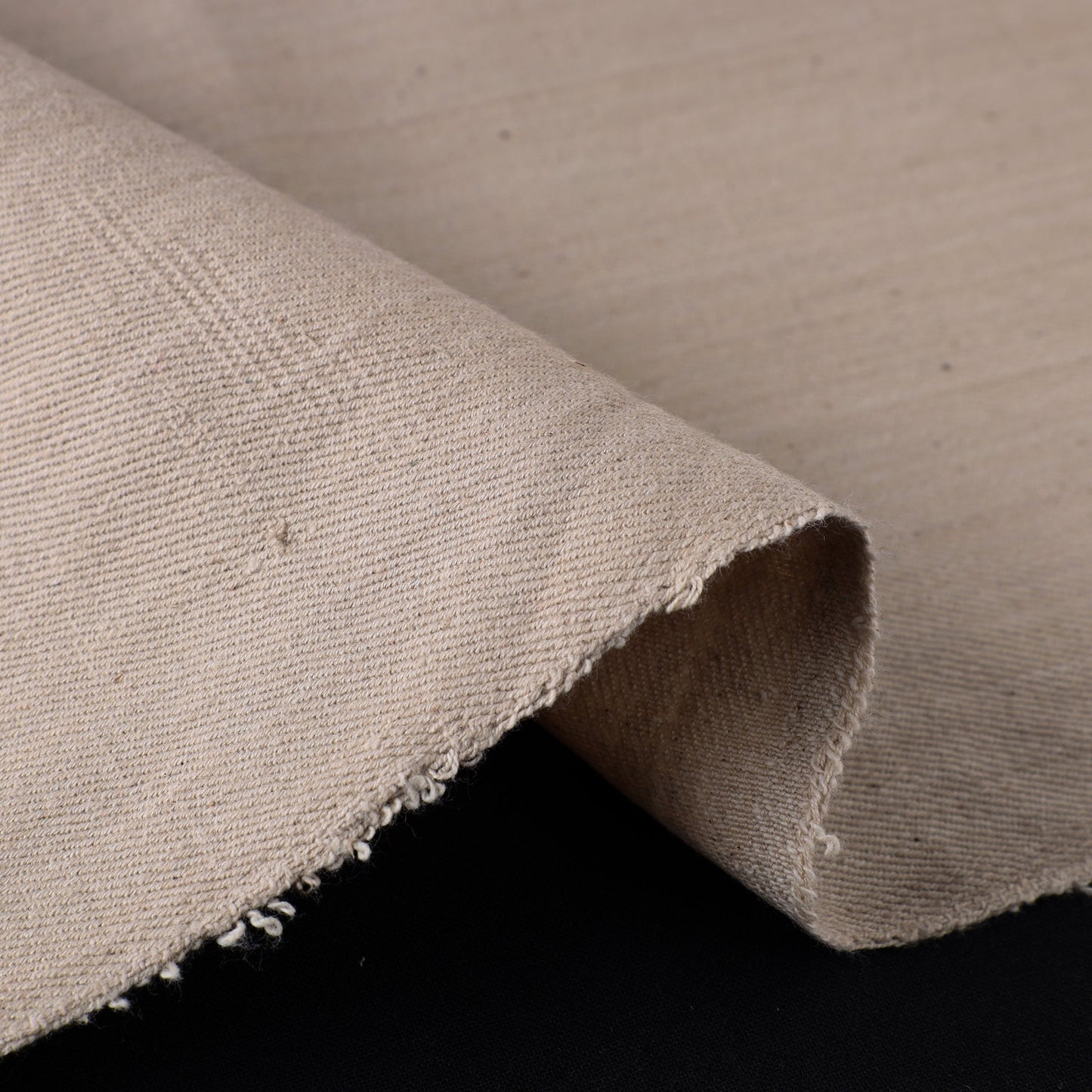  2/40 Twill Cotton Handspun Handloom Natural Dyed Plain Fabric 06 