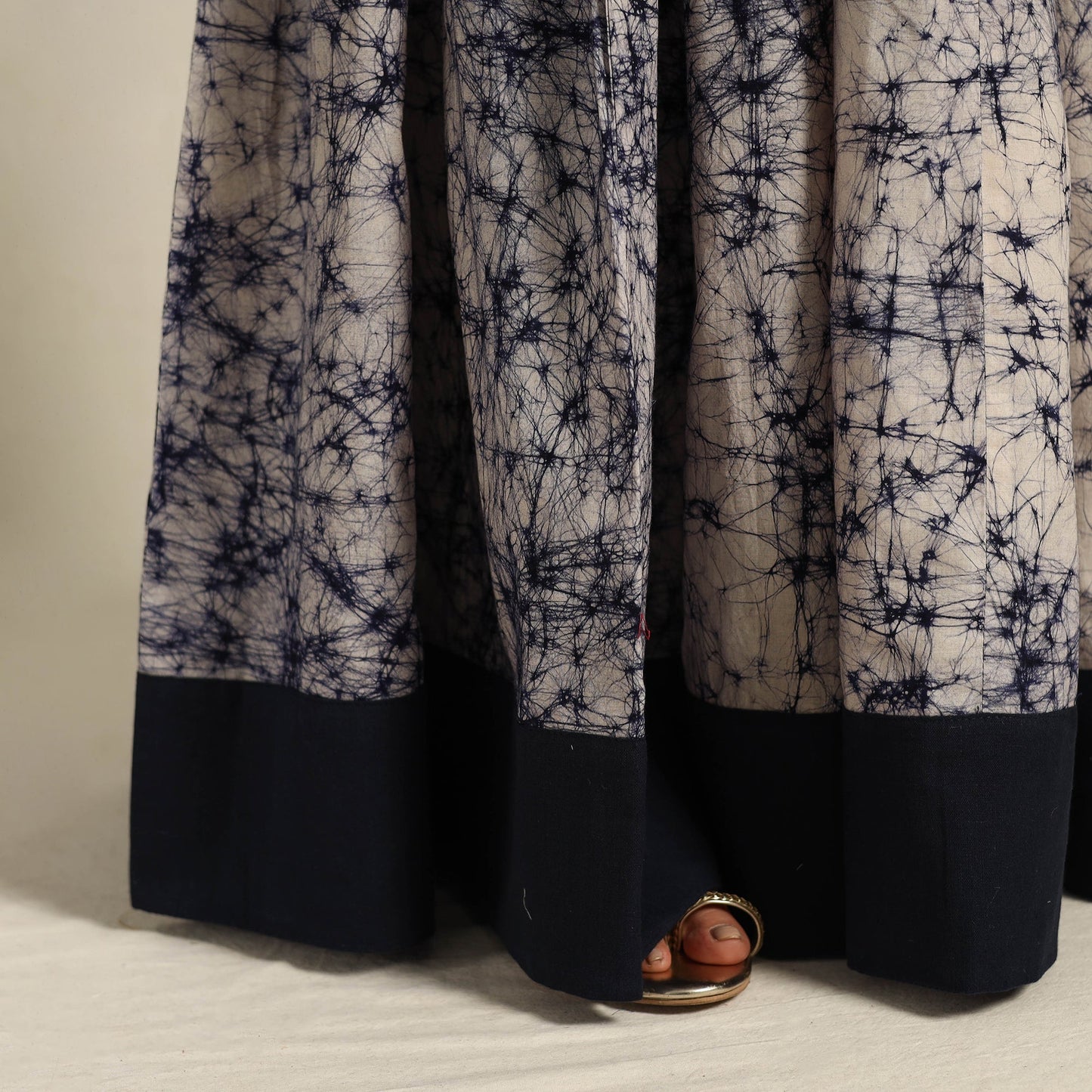 Buy 24 Kali Beige Patchwork Batik Print Cotton Long Skirt