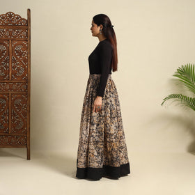 Beige 24 Kali Patchwork Batik Print Cotton Long Skirt