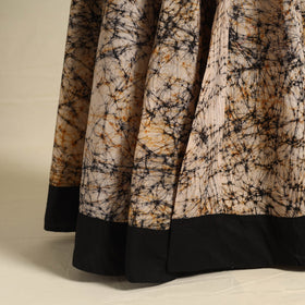 Beige 24 Kali Patchwork Batik Print Cotton Long Skirt