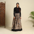 Beige 24 Kali Patchwork Batik Print Cotton Long Skirt