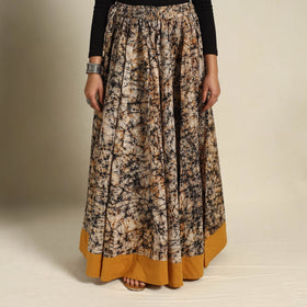 Buy 24 Kali Beige Patchwork Batik Print Cotton Long Skirt