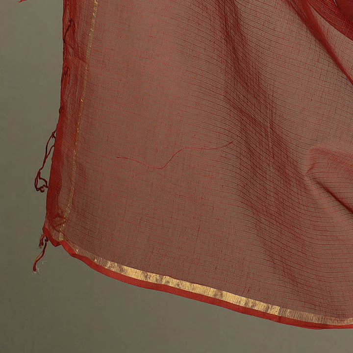 Beige - 2pc cotton sanganeri kurta with plain dupatta 15