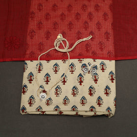 2pc cotton unstitched dress material with jewellery set 38