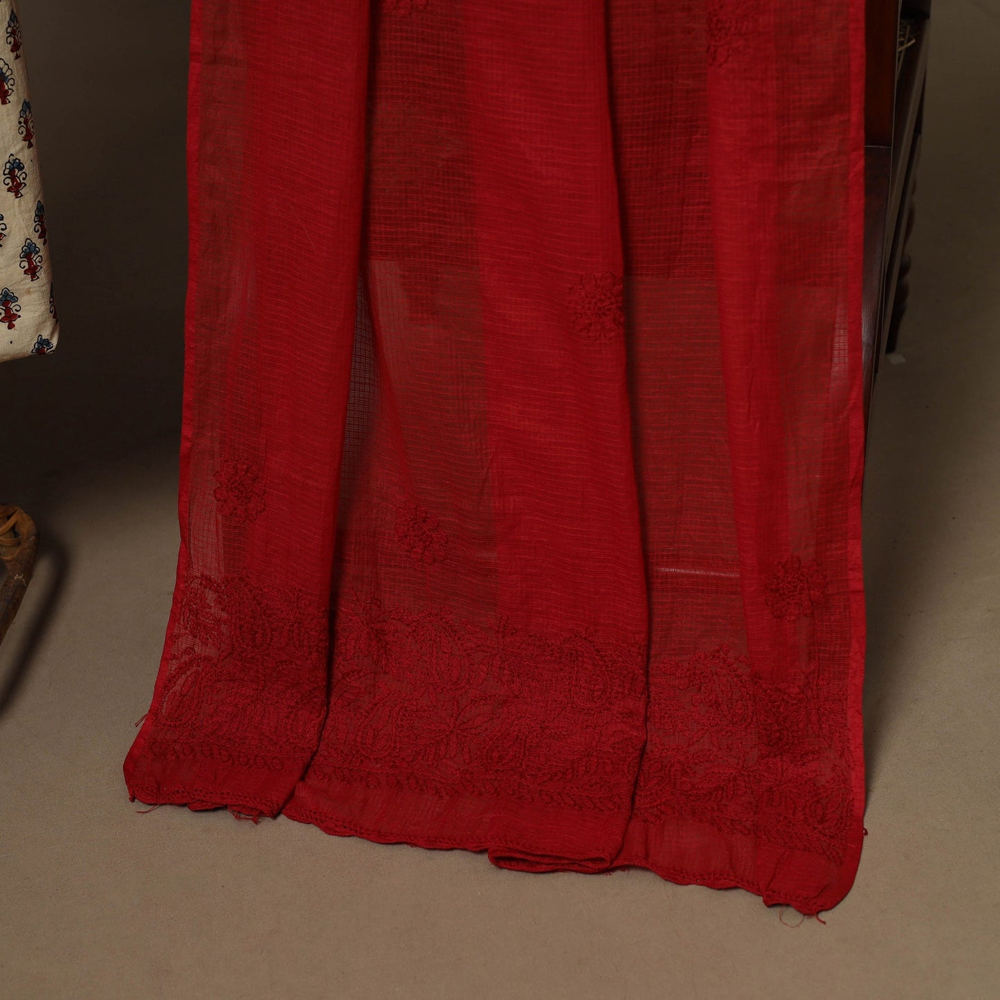 2pc cotton unstitched dress material with jewellery set 38