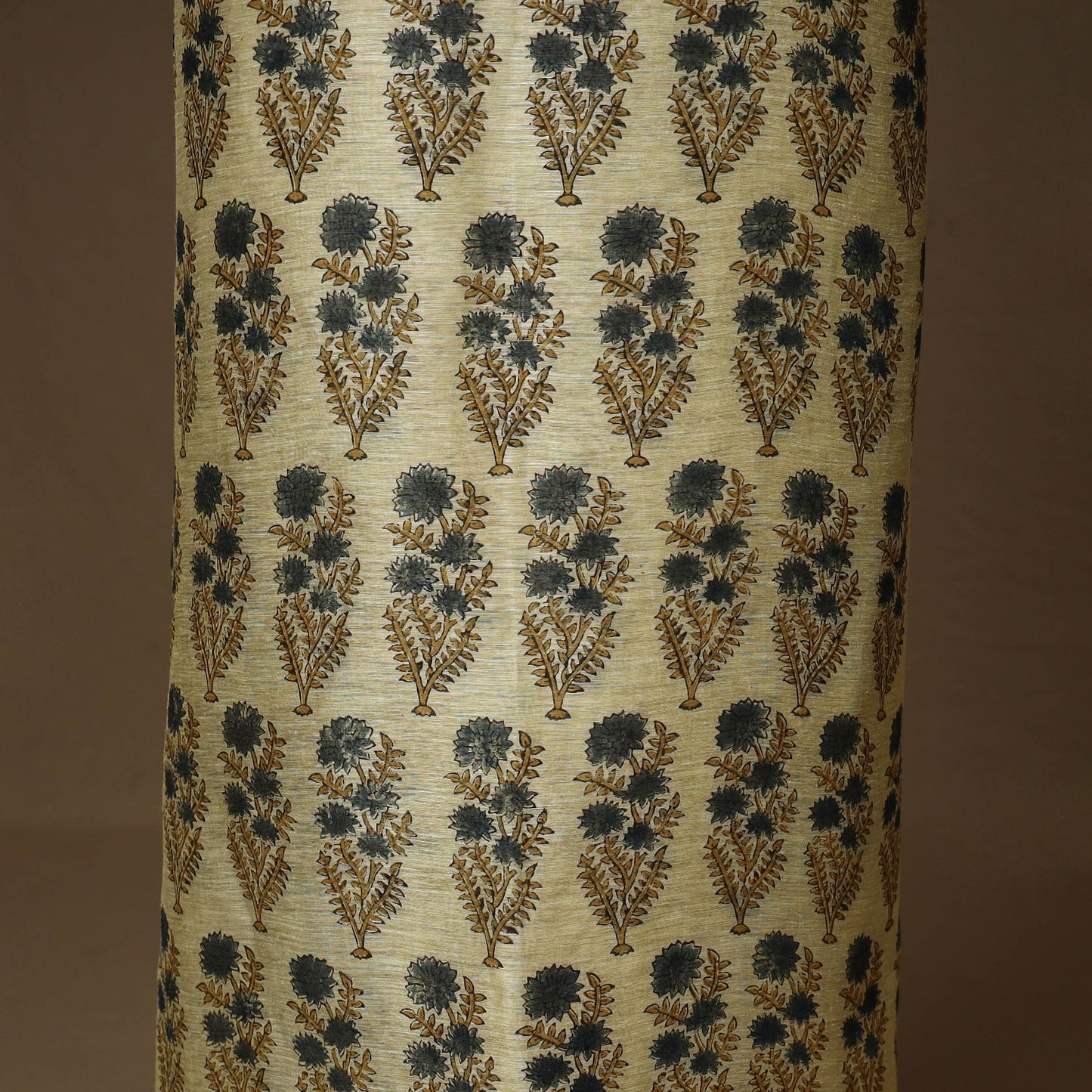 Beige - 2pc linen silk natural dyed unstitched dress