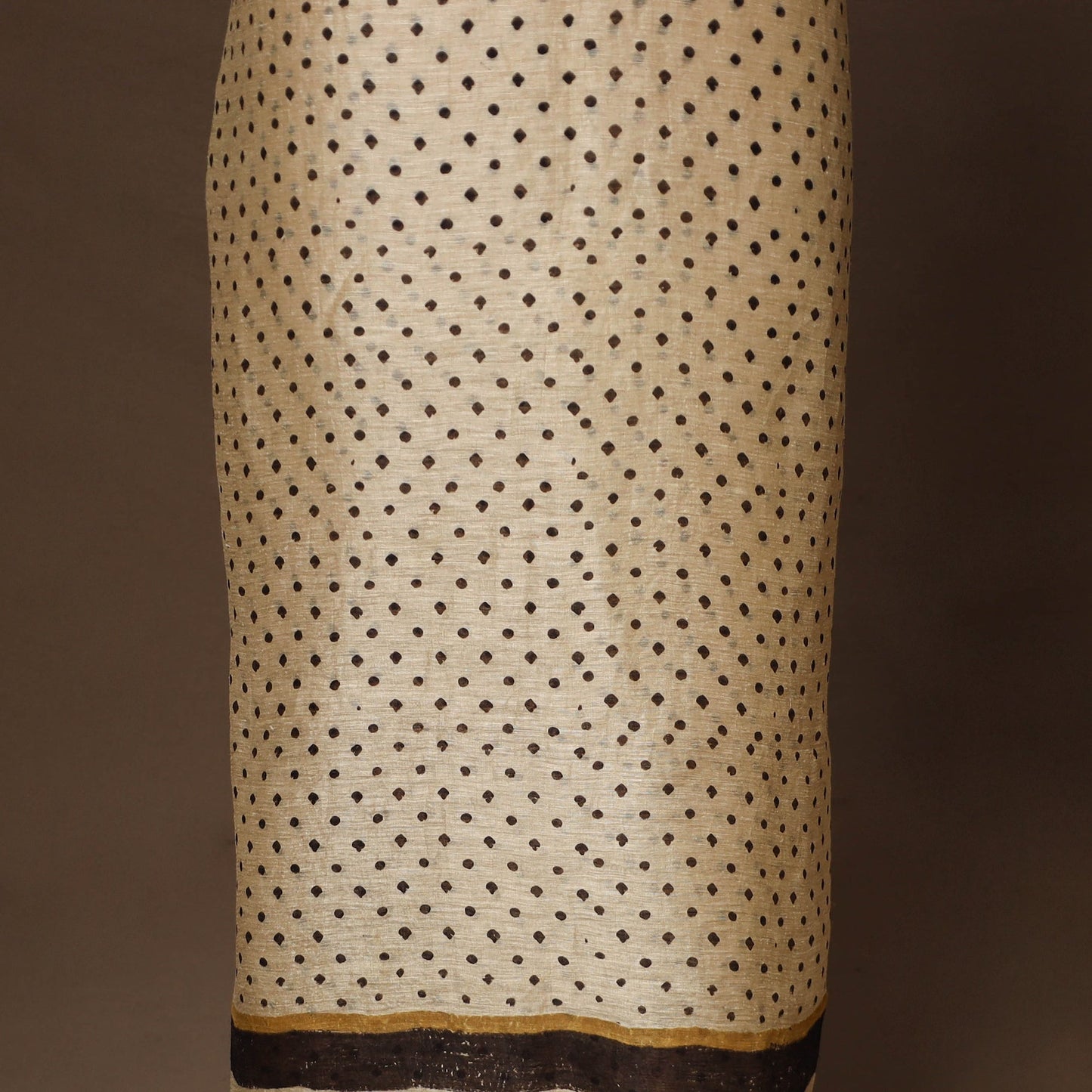 Beige - 2pc linen silk unstitched dress material 06