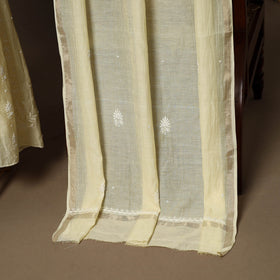 Beige - 2pc mul chanderi semi stitched hand beads work