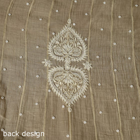 Beige - 2pc mul chanderi semi stitched hand beads work