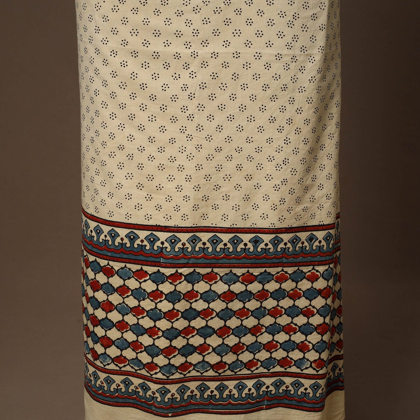 Beige - 2pc natural dyed cotton unstitched dress material