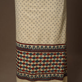 Beige - 2pc natural dyed cotton unstitched dress material