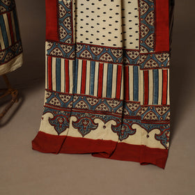 Beige - 2pc natural dyed cotton unstitched dress material