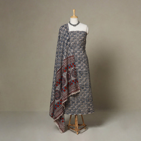 Beige - 2pc pedana cotton unstitched kalamkari dress