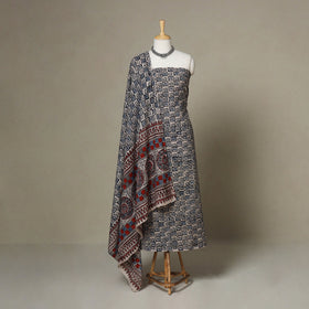 Beige - 2pc pedana cotton unstitched kalamkari dress