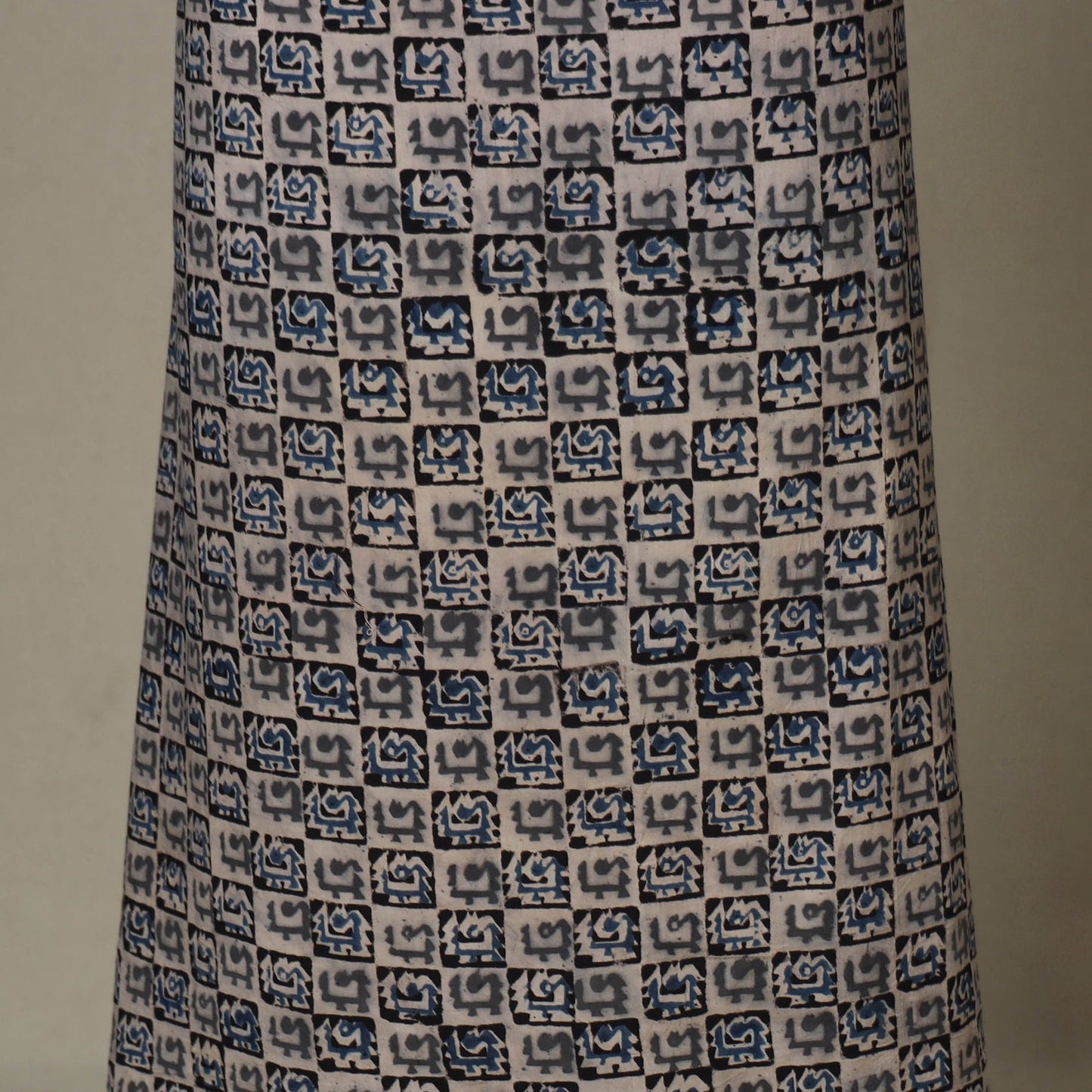 Beige - 2pc pedana cotton unstitched kalamkari dress