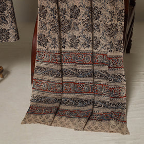 Beige - 2pc pedana cotton unstitched kalamkari dress