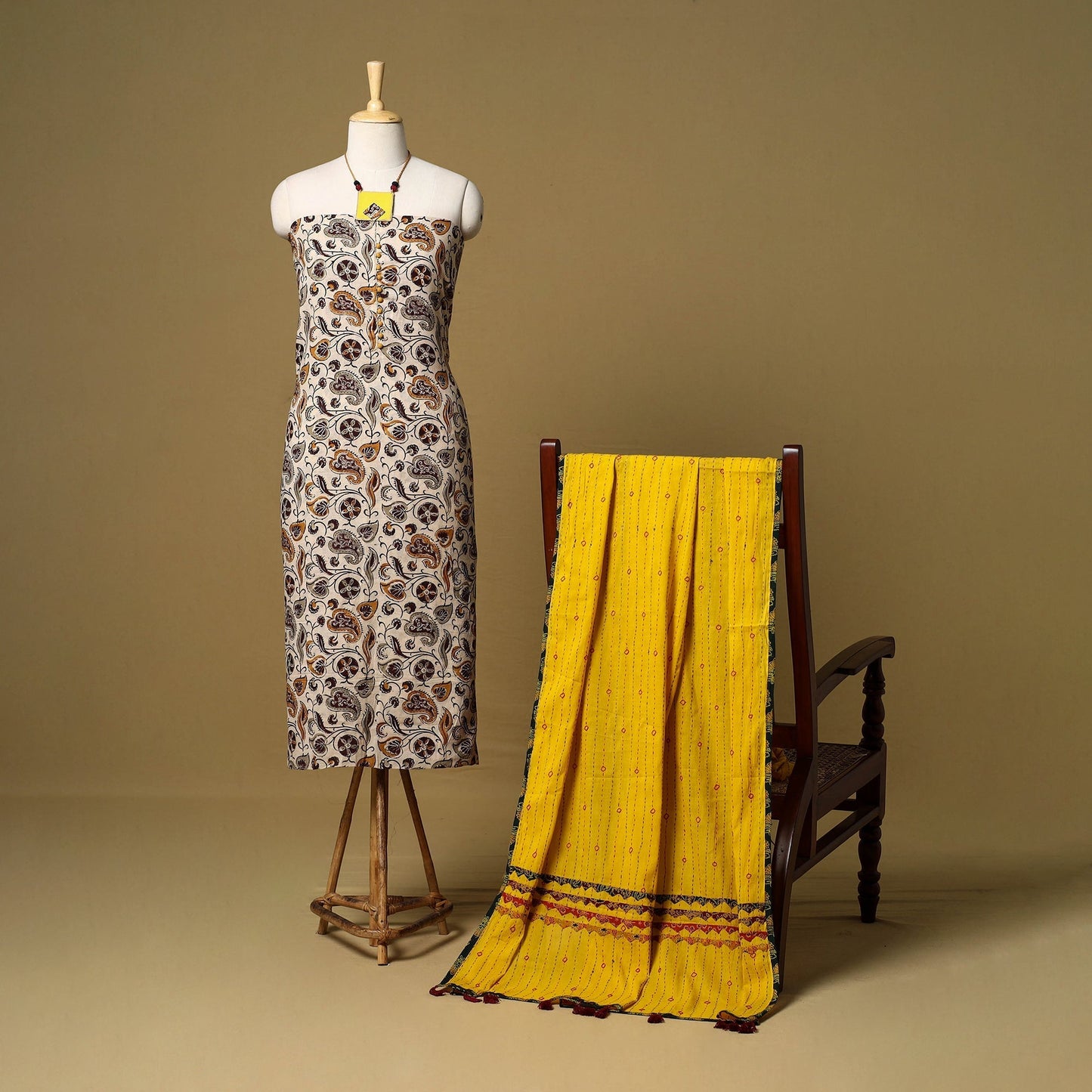 2pc pedana cotton unstitched kalamkari dress material