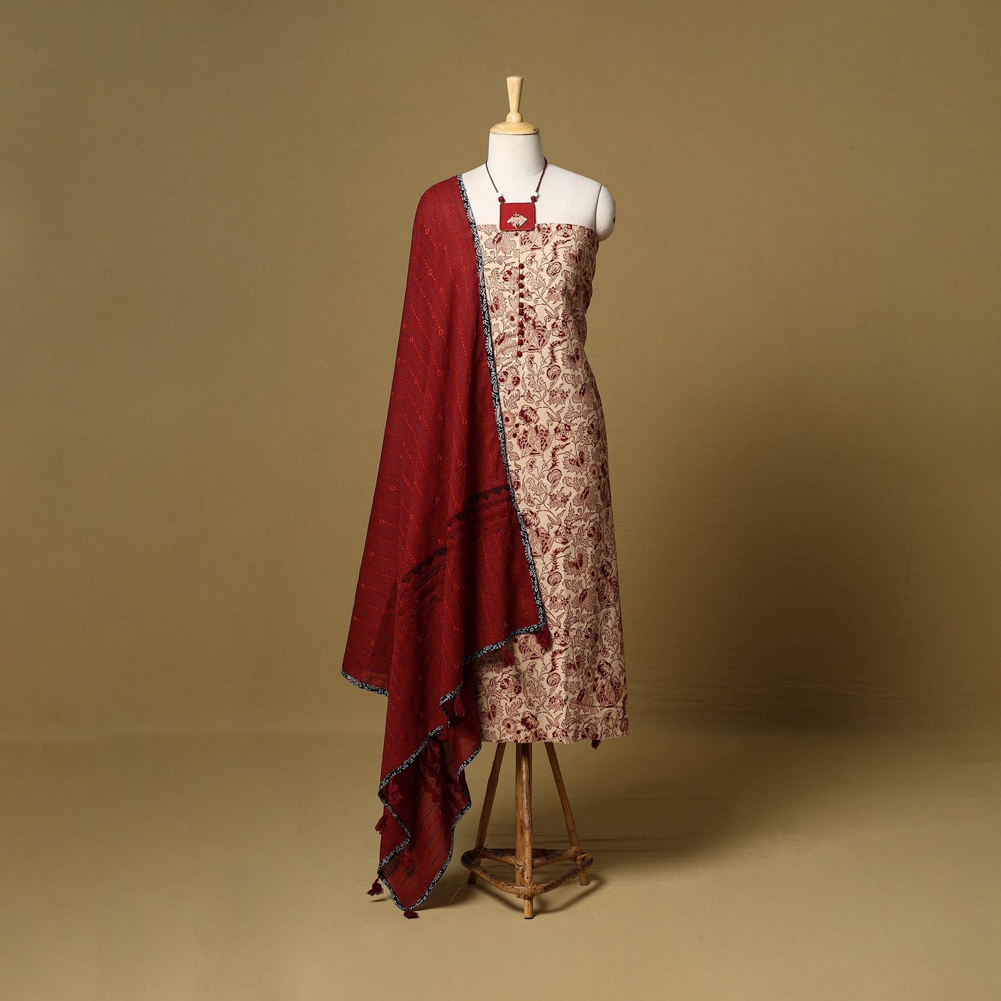 2pc pedana cotton unstitched kalamkari dress material