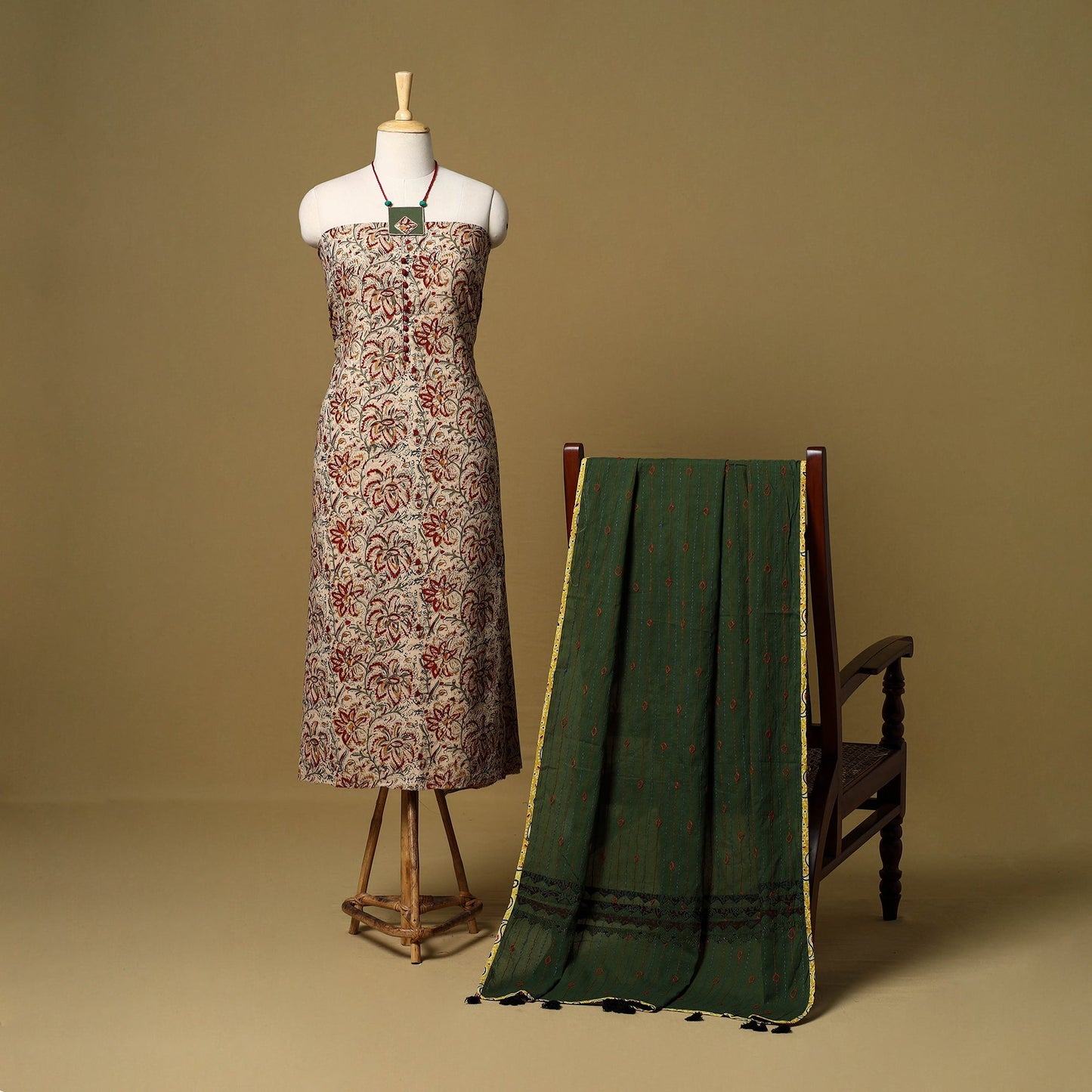 2pc pedana cotton unstitched kalamkari dress material