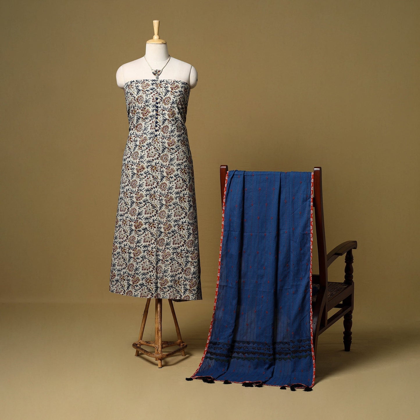 2pc pedana cotton unstitched kalamkari dress material