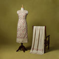 3pc chain stitch aari embroidered merino wool unstitched
