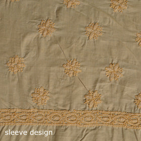 Buy Orange 3pc Cotton Lucknow Embroidery Chikankari Dress Material