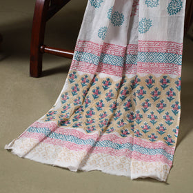 Beige - 3pc cotton sanganeri unstitched dress material 04