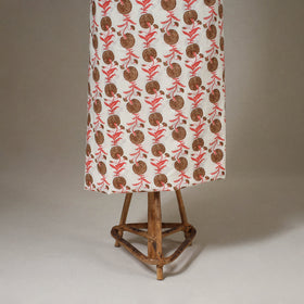 Beige - 3pc cotton sanganeri unstitched dress material 08