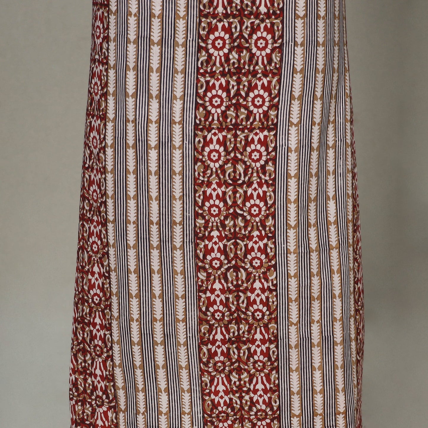 Beige - 3pc cotton unstitched bagh dress material 12