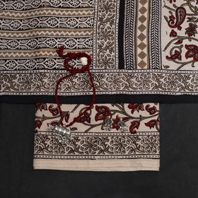 Beige - 3pc cotton unstitched bagh dress material