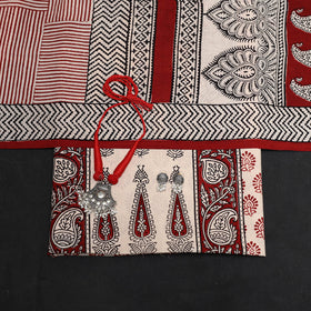 Beige - 3pc cotton unstitched bagh dress material