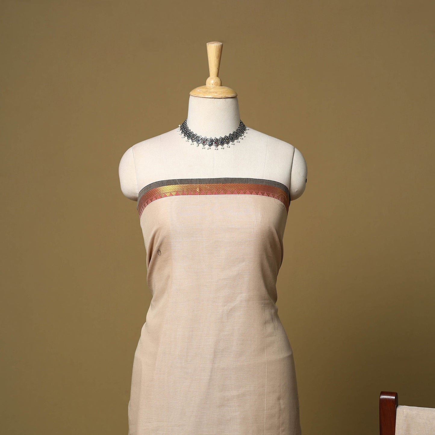 3pc cotton unstitched dharwad dress material with border 45