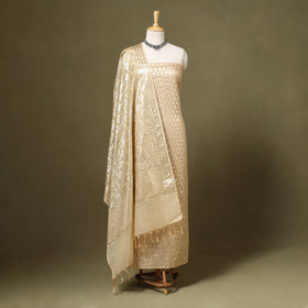 2pc Cotton x Viscose Zari Banarasi Dress Material 